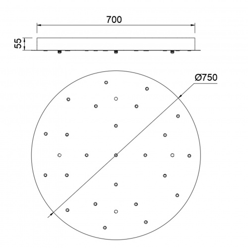 9376 Основание потолочное 24L MODULAR LIGHT FLORONES